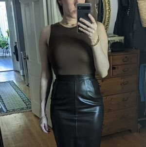 Babaton Brown Sleeveless One-Piece Bodysuit